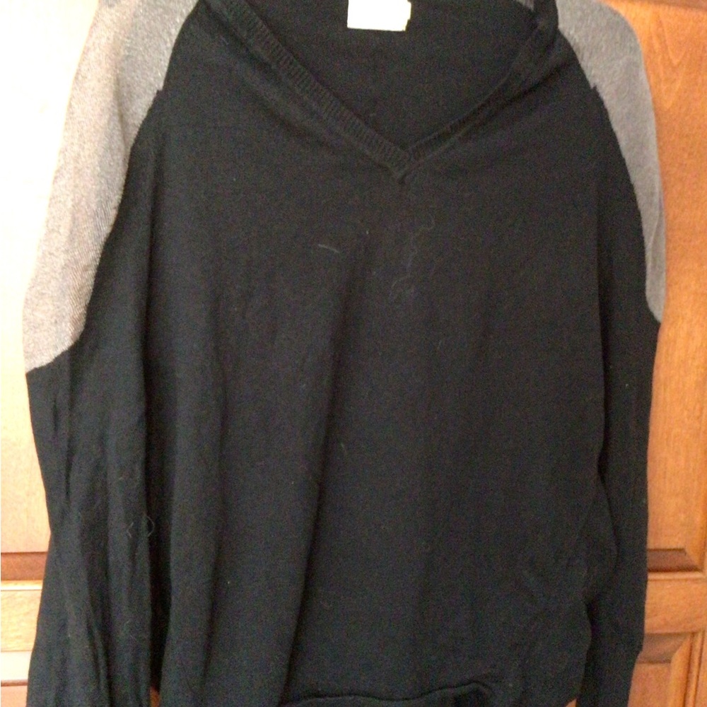 m.o.l. knits black and silver top.